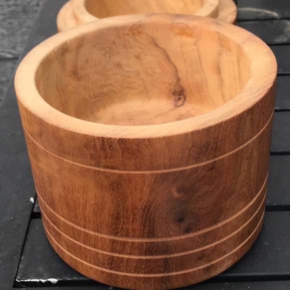 Burl wood Lathed Lidded Canister“Round BOX W/ Wood Lid Desk Storage Decorative - Picture 5 of 15